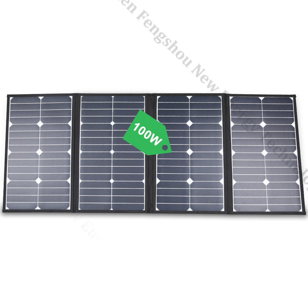 Charge Controller Solar - ポータブル 100 ワット折りたたみ式ソーラーパネル充電器キャンプ RV ソーラーパワーコントローラーと充電装置用