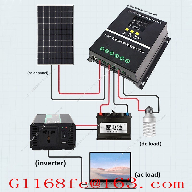 Charge Controller Solar - MPPTソーラーコントローラー 60A/80A/100A、太陽光発電コントローラー、充電用インテリジェントコントローラー、12V/24V/48V対応、部品