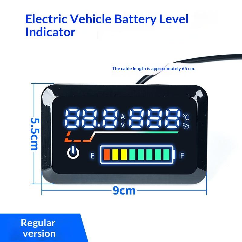 Energy Monitor Meter - 高精度電圧計、デジタルバッテリー残量表示器、48V～72V対応、電力表示機能付き