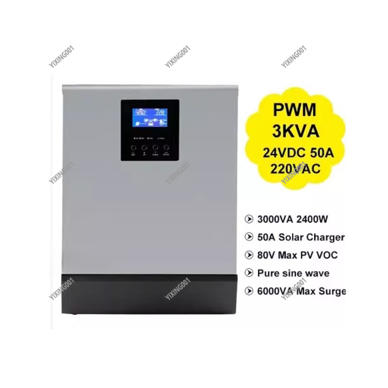 Charge Controller Solar - 3KVA/2400W 24V ソーラーインバーター - PWM MPPT