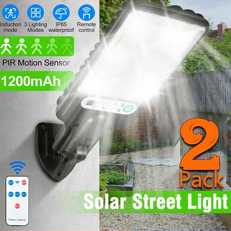 Solar Lamp - 屋外ソーラーガーデンライト 人感センサー搭載 3モード テラス/ガレージ/中庭用 防水屋外ソーラーランプ