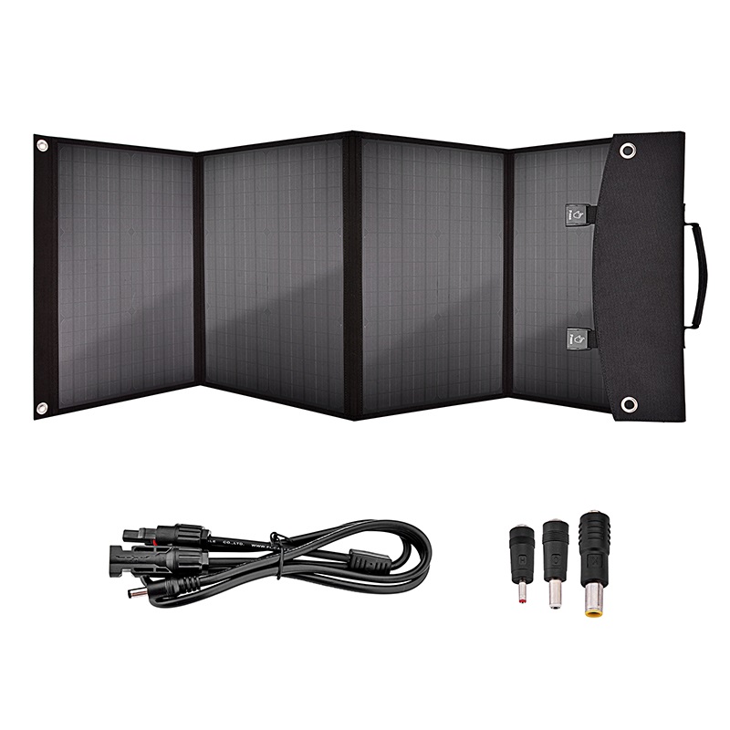 Solar Panel - 100w 120w 200w 220w 300w折りたたみ式ソーラーパネルバッグ、キャンプ用折りたたみ式ソーラーパネルブランケット、ハイキング、キャラバン、RV用