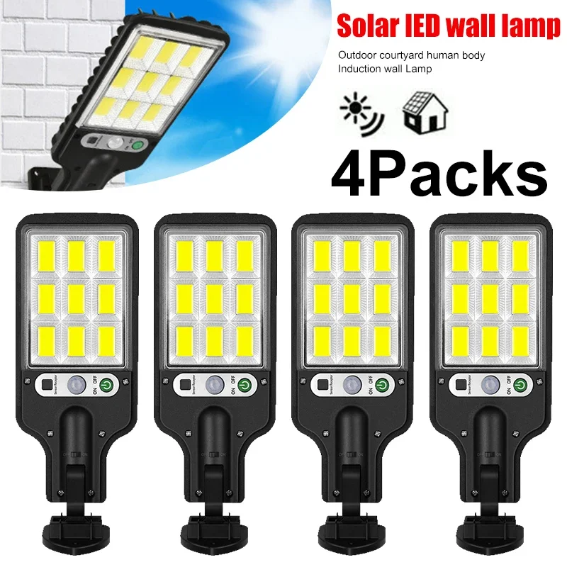 Solar Lamp - 強力なLEDソーラー屋外中庭壁掛けランプ充電式誘導ソーラーガーデンライトテラスガレージドア街路灯