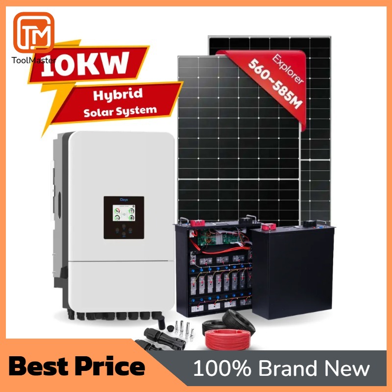 Solar Panel - 【大特価】10KWソーラーシステム Deye 3相ハイブリッド10KWインバーター対応15KWhラックバッテリー モノソーラーパネル フルセットキット