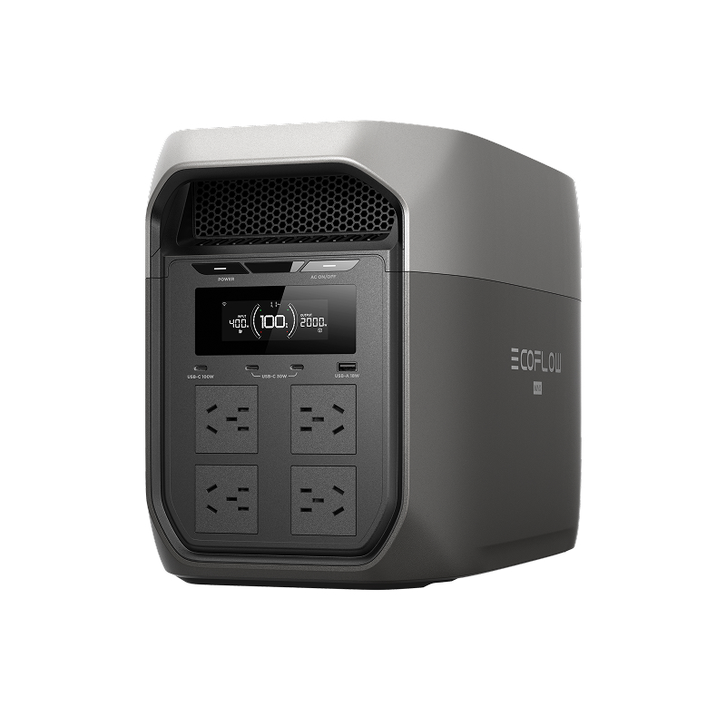 Portable Power Station - Ecoflow DELTA3Max 2400W ポータブル電源、ソーラー発電機、MPPTコントローラー、外部バッテリー、純正弦波出力、ポータブルソーラー。