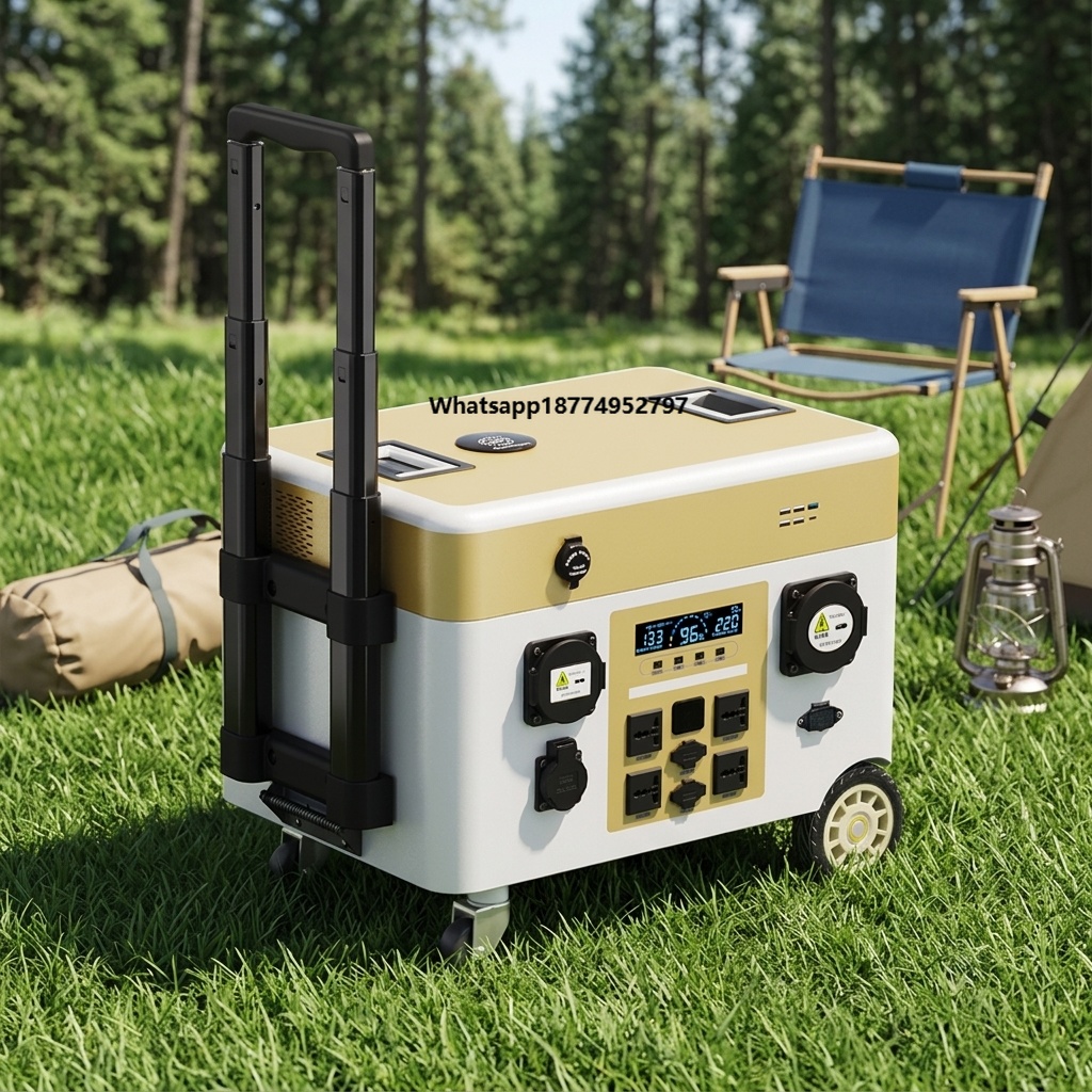 Solar Generator - 5000Whポータブルソーラー発電機、ソーラーパネル、車載充電、高容量バックアップステーション、モバイルホーム、電気バン、キャンプ用6000W電源