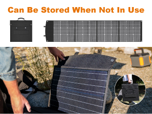 耐久性のある200W折りたたみ式ソーラーパネル、オールブラッ - Solar Panel のレビューと価格