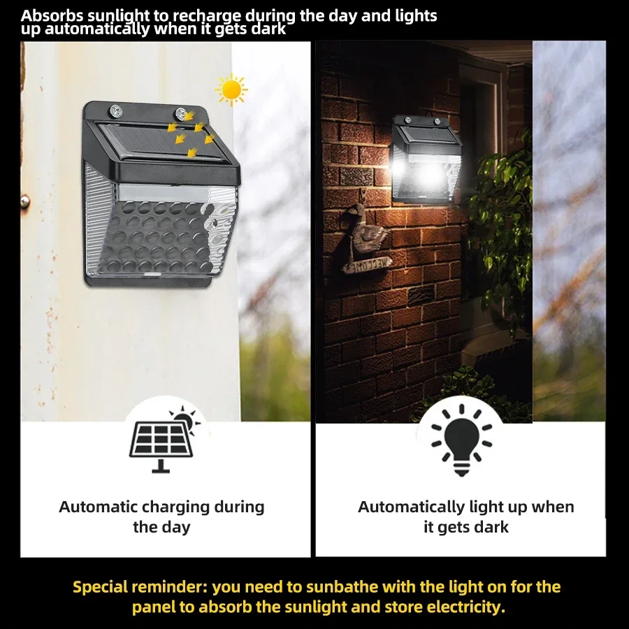LED ソーラーライト PIR モーションセンサーウォールラ - Solar Lamp のレビューと価格