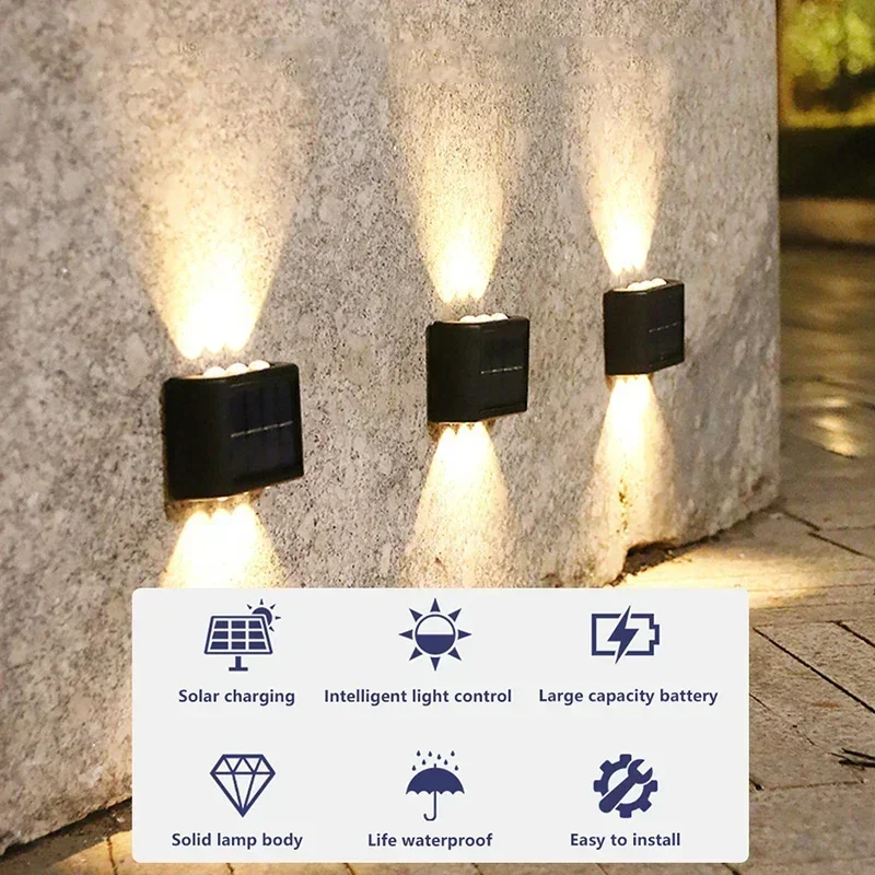 LEDソーラーライト 屋外防水 ソーラーウォールランプ 上下 - Solar Lamp のレビューと価格