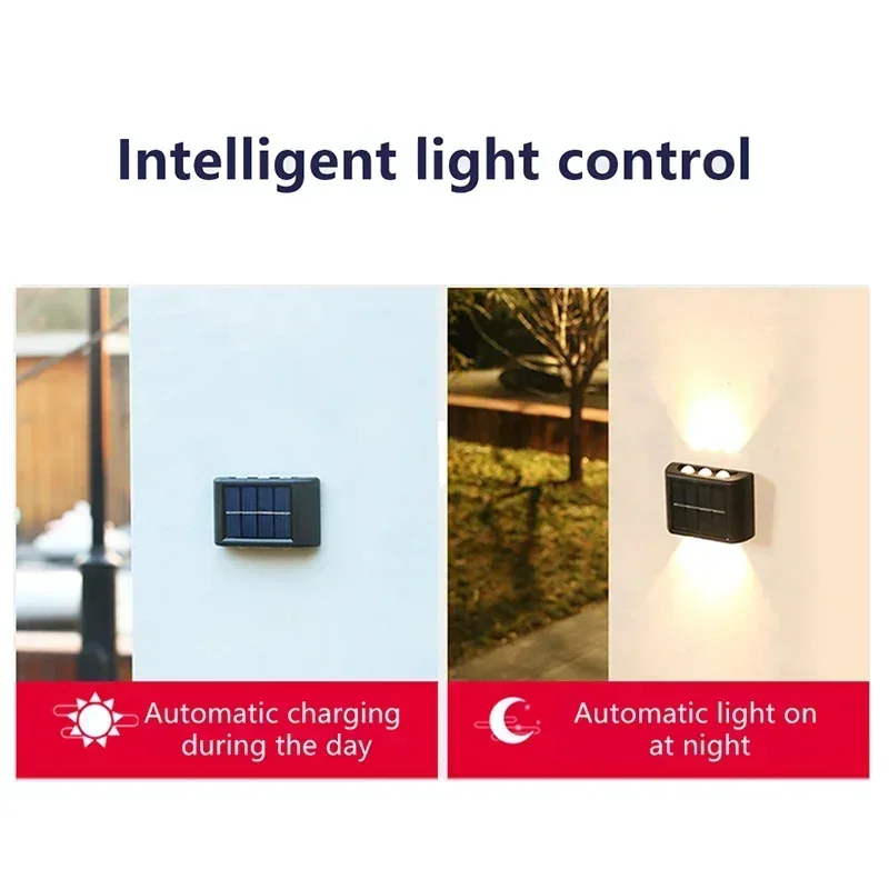 LEDソーラーライト 屋外防水 ソーラーウォールランプ 上下 - Solar Lamp のレビューと価格