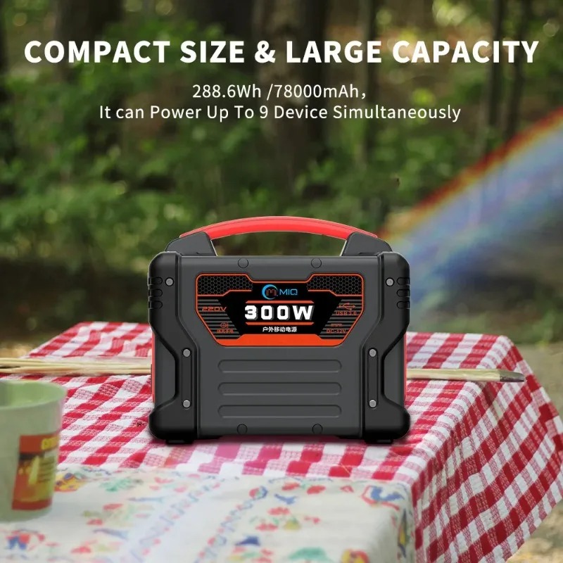 高品質300Wポータブル電源299.7Whソーラー発電機、6 - Outdoor Power Station のレビューと価格