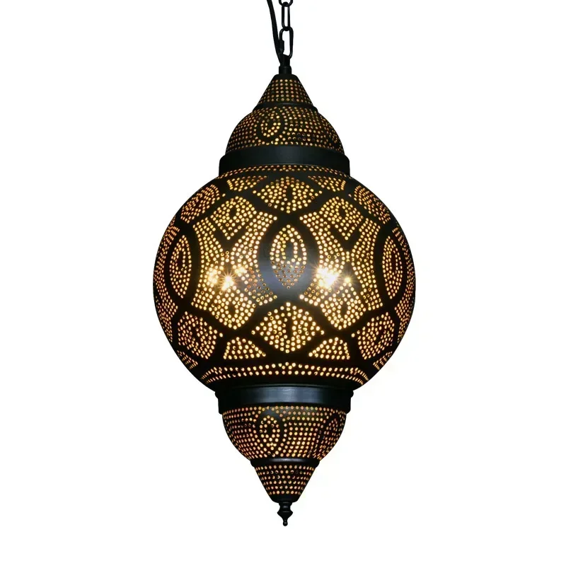 タイの東南アジアスタイルの鉄製ペンダントランプ、レトロなイン - Solar Lamp のレビューと価格