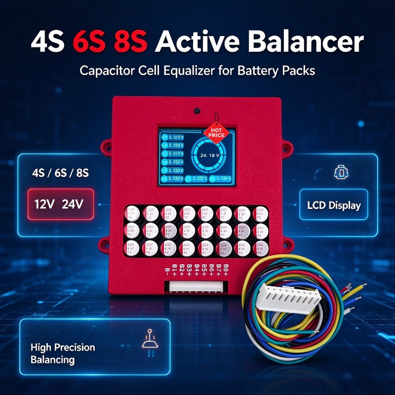 アクティブ・バランサー 4S 6S 8S リチウム/リン酸鉄 - Lithium Battery 12V のレビューと価格