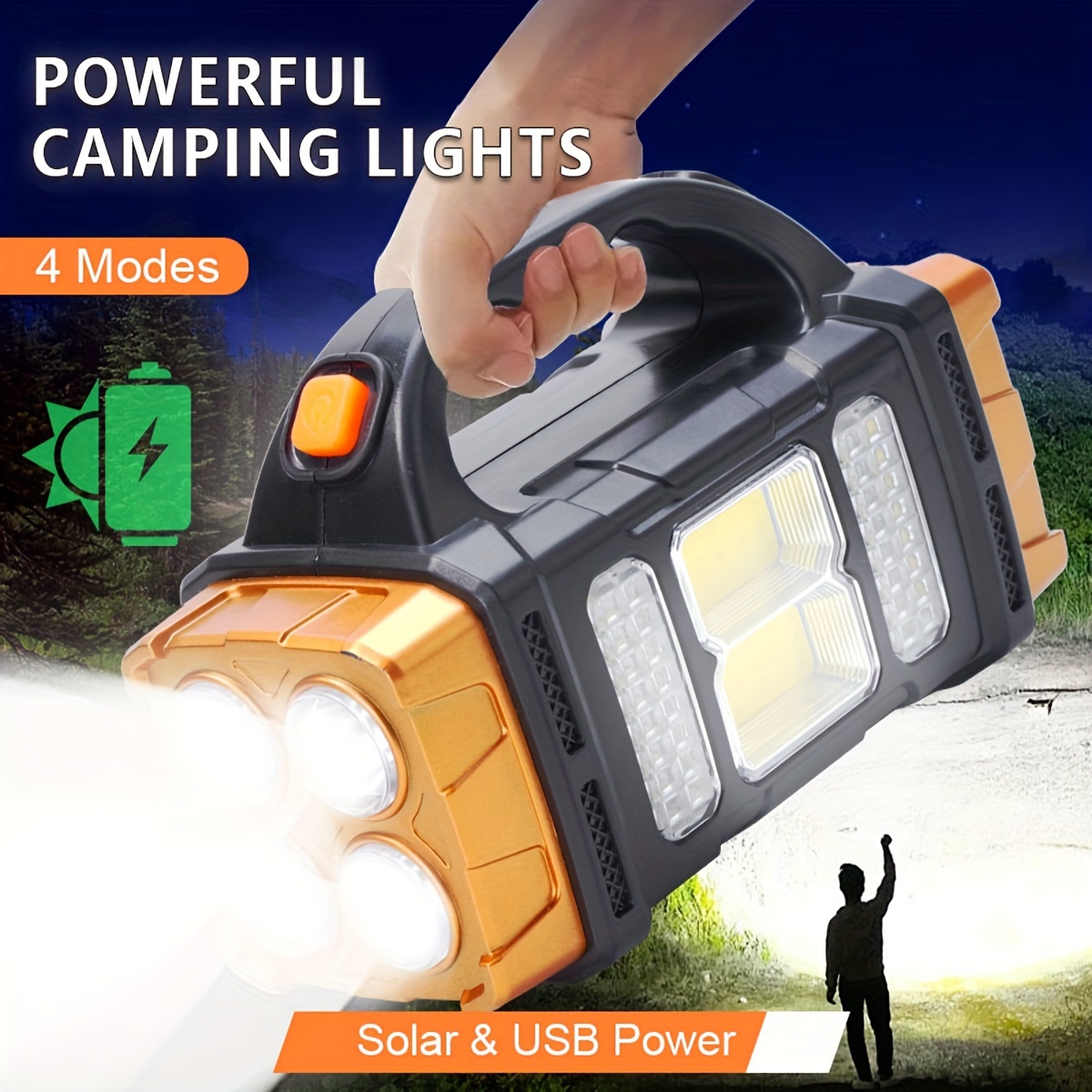 新しいアップグレード充電式ハイパワーソーラー LED 懐中電 - Solar Generator のレビューと価格