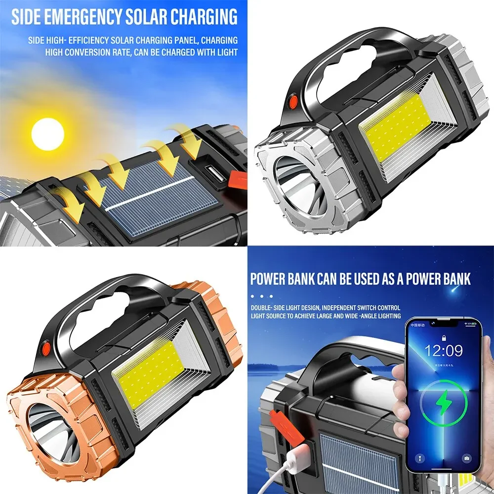新しいアップグレード充電式ハイパワーソーラー LED 懐中電 - Solar Generator のレビューと価格