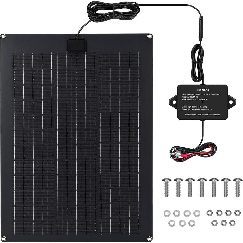 ソーラーバッテリー充電器メンテナンス装置、ダンプトレーラー用 - Solar Panel のレビューと価格