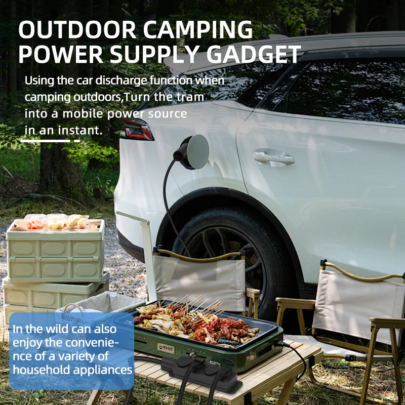 ポータブル16A 4KW V2Lケーブル 電気自動車サイドデ - Outdoor Power Station のレビューと価格