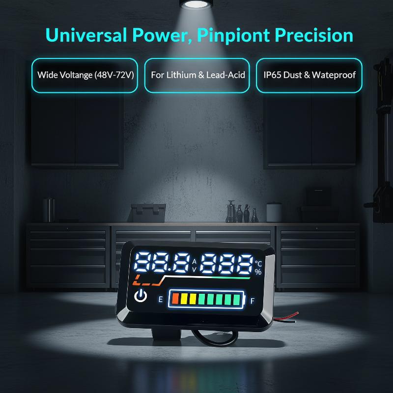 高精度電圧計、デジタルバッテリー残量表示器、48V-72V対 - Energy Monitor Meter のレビューと価格