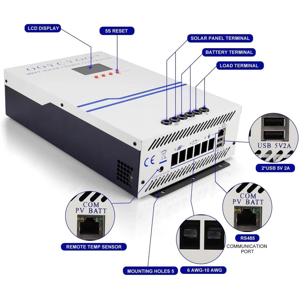 100アンペアMPPTソーラー充電コントローラー24V 12 - Charge Controller Solar のレビューと価格